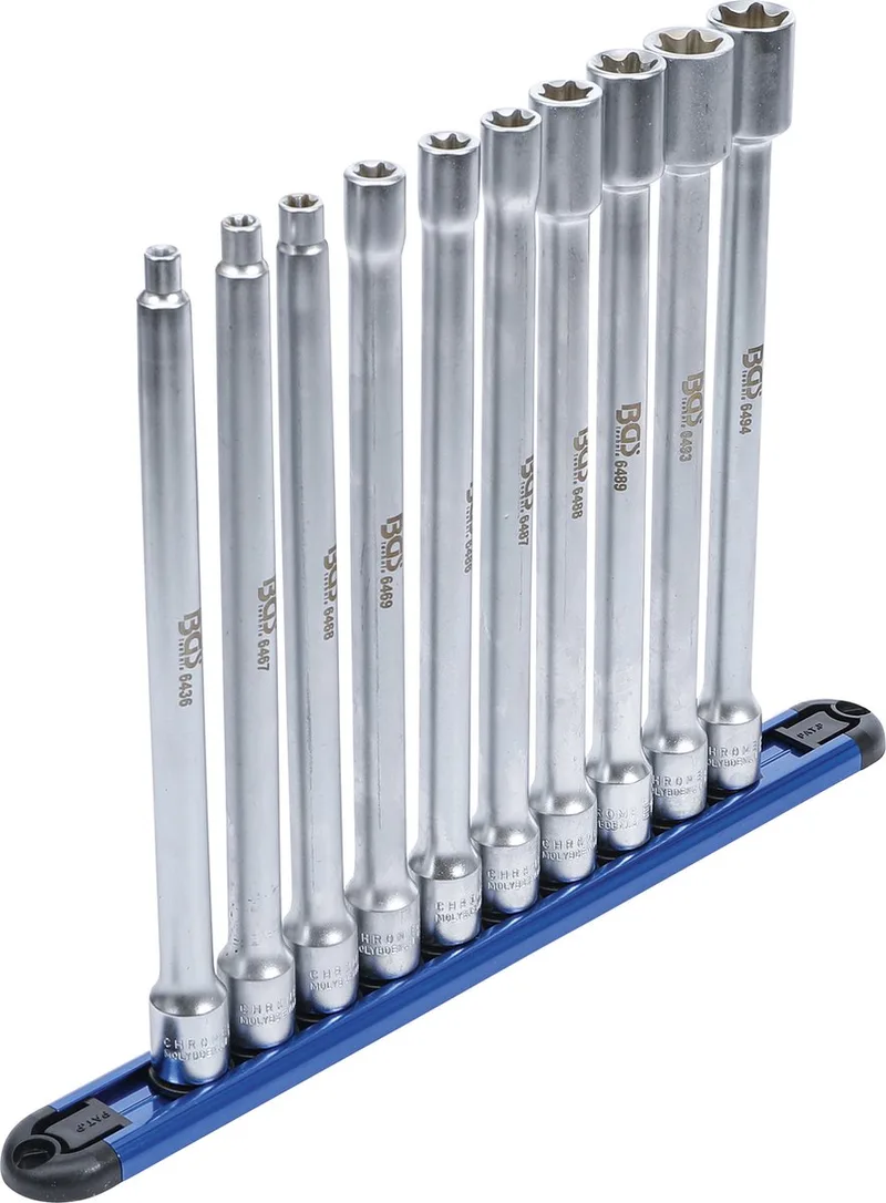 Doppenset E-profiel - XXL - 3/8 - E6-E20 - 10 delig van BGS technic, Chroom – productafbeelding