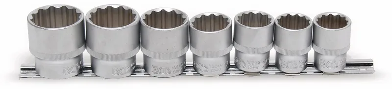 Doppenset, twaalfkant 1/2 20 - 32 mm 7 delig by BGS technic, Chrome – product image