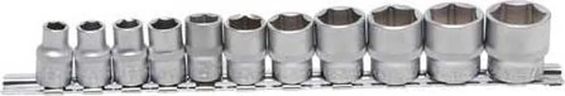 Doppenset, zeskant 3/8 5/16- 7/8 11 delig von BGS technic, Silber – Produktbild