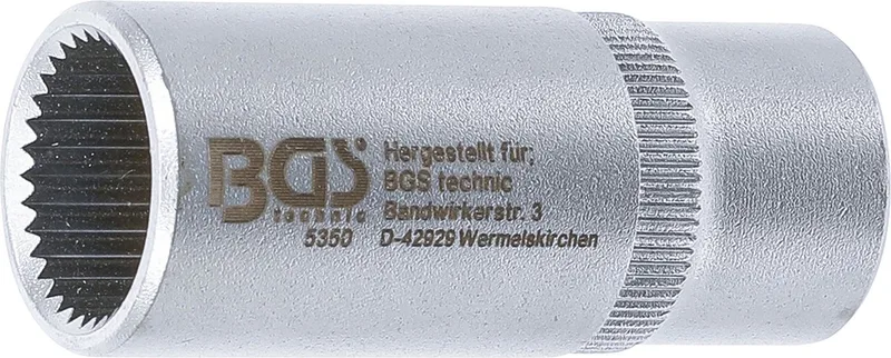 Dopsleutel veeltand voor injectiepompen bij Mercedes-Benz dieselmotoren 33 tanden de BGS technic, Argent – image du produit