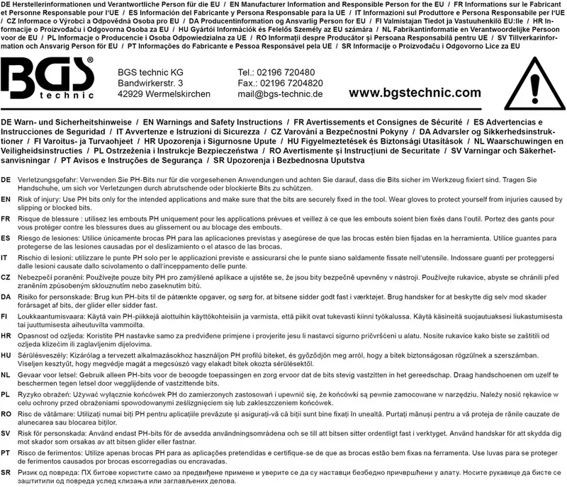 Dopsleutelbit 3/8 kruiskop PH3 van BGS technic – productafbeelding