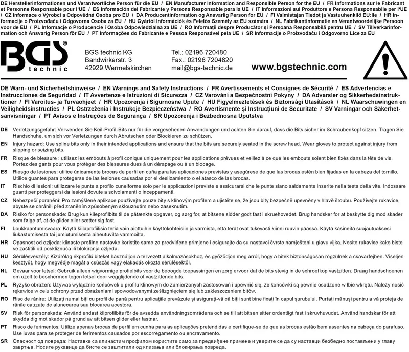 Dopsleutelbit lengte 100 mm 3/8 wigprofiel (voor RIBE) M8 de BGS technic – image du produit