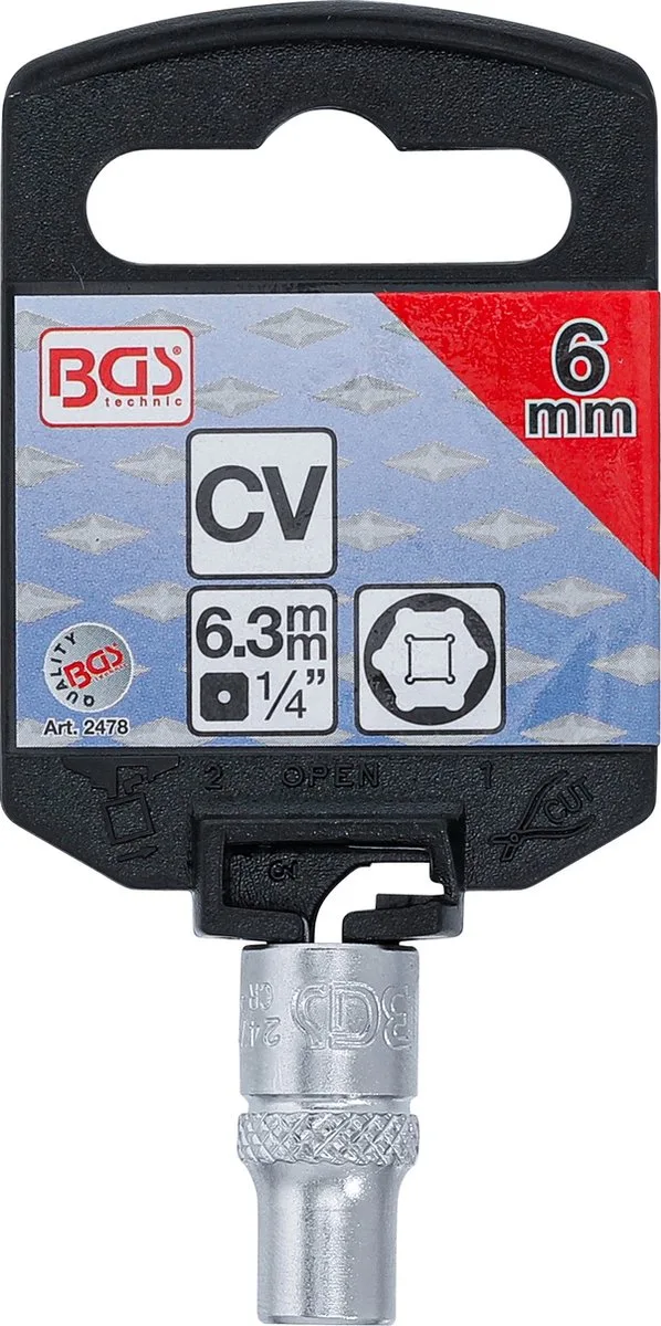 Dopsleuteldop zeskant 1/4 6 mm de BGS technic – image du produit