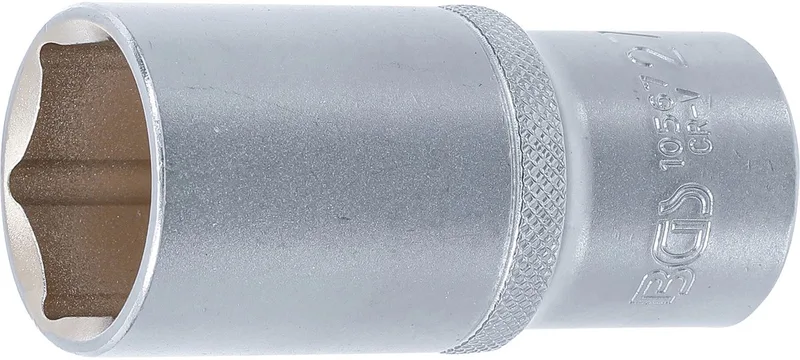 Dopsleuteldop zeskant diep - 1/2 - 27 mm by BGS technic – product image