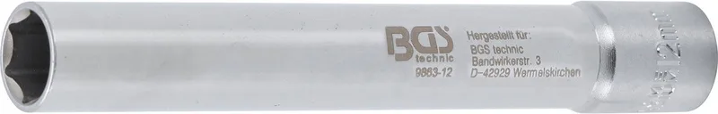 Dopsleuteldop zeskant, extra diep - aandrijf-binnenvierkant 3/8 - 12 mm by BGS technic – product image