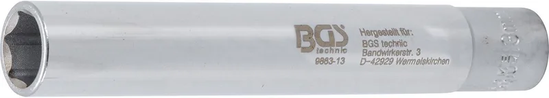 Dopsleuteldop zeskant, extra diep - aandrijf-binnenvierkant 3/8 - 13 mm by BGS technic – product image