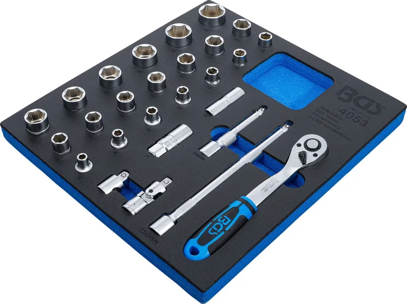 Dopsleutelset 1/2 27 delig van BGS technic, Zilver – productafbeelding