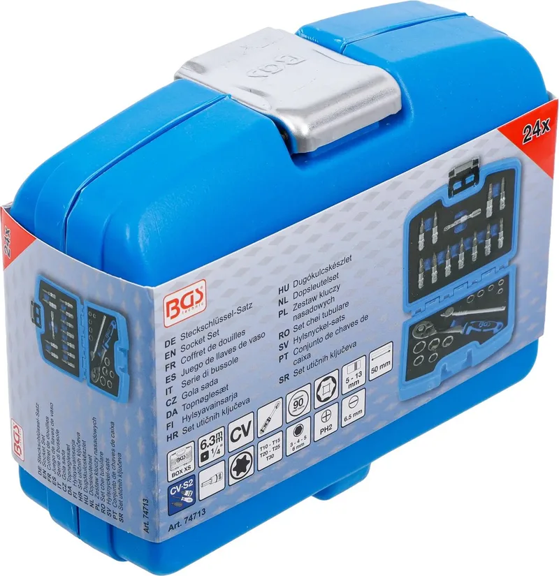Dopsleutelset - 1/4 - 24 delig van BGS technic – productafbeelding