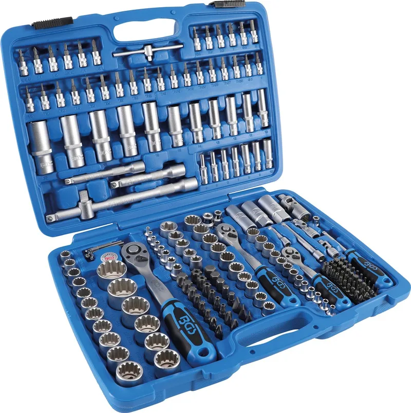Dopsleutelset Gear Lock 1/4 / 3/8 / 1/2 192 delig by BGS technic, Blue – product image