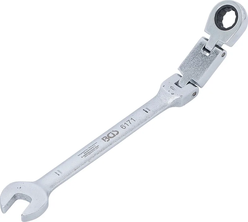 Dubbelscharnierende ratelring-steeksleutel plooibaar 11 mm by BGS technic – product image