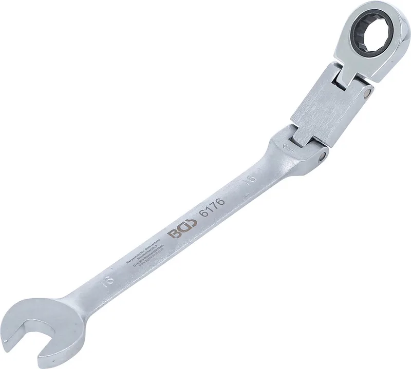 Dubbelscharnierende ratelring-steeksleutel plooibaar 16 mm de BGS technic – image du produit