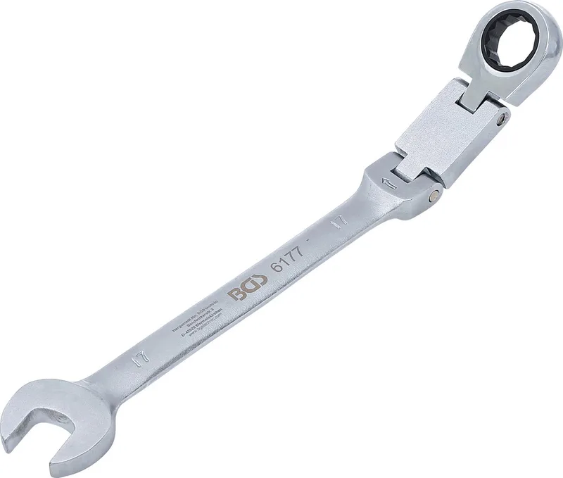 Dubbelscharnierende ratelring-steeksleutel plooibaar 17 mm by BGS technic – product image