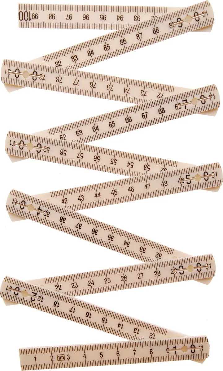 Duimstok - 10 delen - 1 meter de BGS technic, Blanc – image du produit