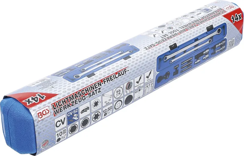 Dynamovrijloop-gereedschapsset 14 delig by BGS technic, Blue – product image