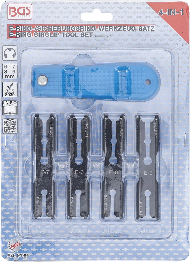 E-ring-/borgring-gereedschapsset | ""4-IN-1 9199 by BGS technic – product image