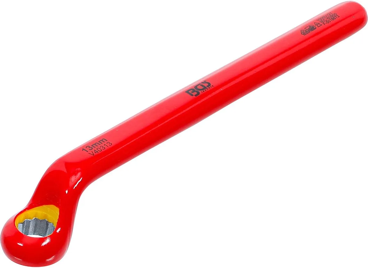 Enkelvoudige VDE-ringsleutel - diep gebogen - 13 mm van BGS technic – productafbeelding