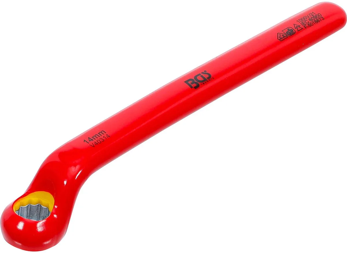 Enkelvoudige VDE-ringsleutel - diep gebogen - 14 mm van BGS technic – productafbeelding