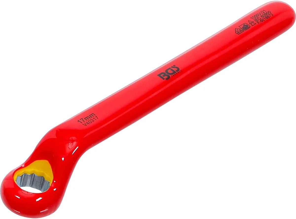 Enkelvoudige VDE-ringsleutel - diep gebogen - 17 mm van BGS technic – productafbeelding