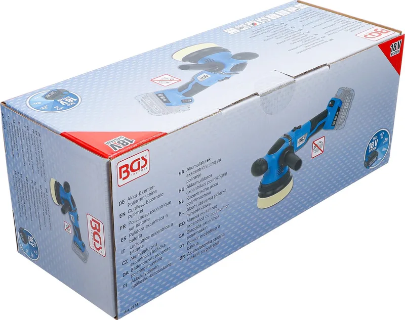 Excentrische accu polijstmachine - borstelloos - 18 V - zonder accu von BGS technic – Produktbild