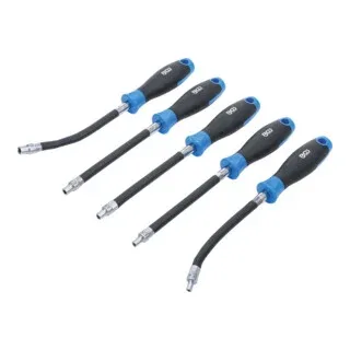 Flexibler Schraubendreher-Satz mit Rundgriff E-Profil E4 - E8 Klingenlänge 150 mm 5-tlg. von BGS technic – Produktbild