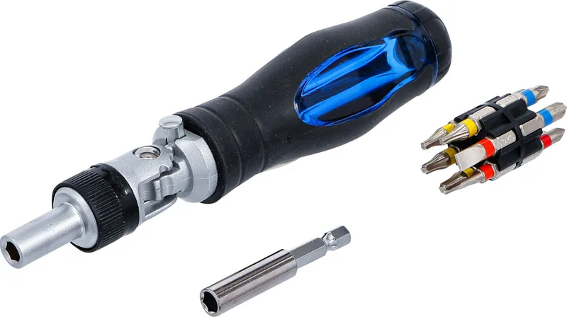 Gelenk Schraubendreher mit Ratschen-Drehgriff inkl. Bit-Satz 14-tlg. by BGS technic – product image