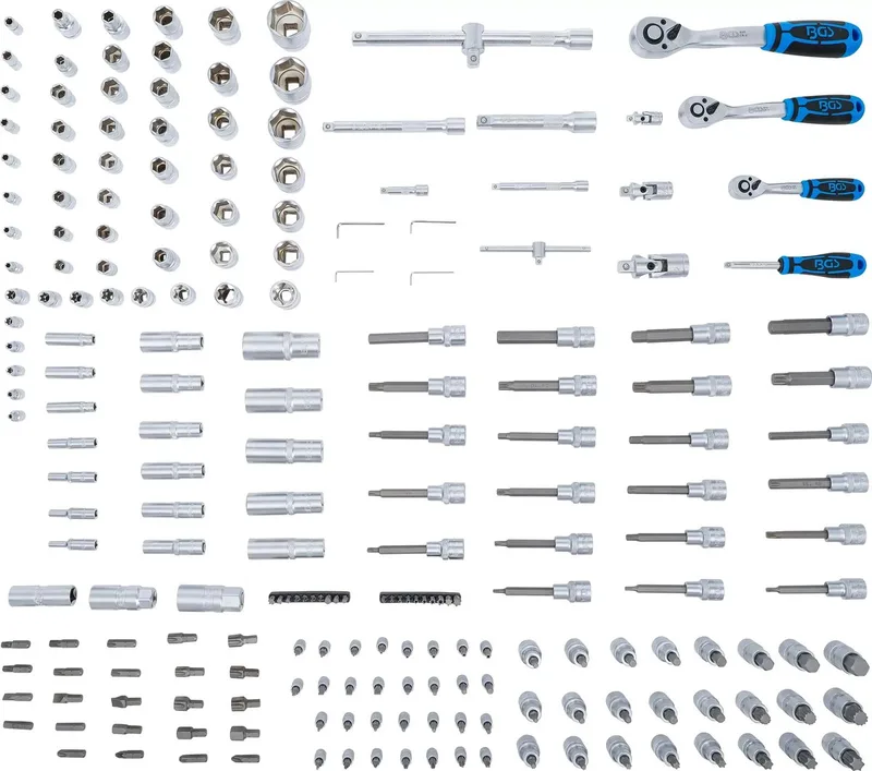 Gereedschapmodule XL: dopsleutelset - 216 delig by BGS technic, Blue – product image