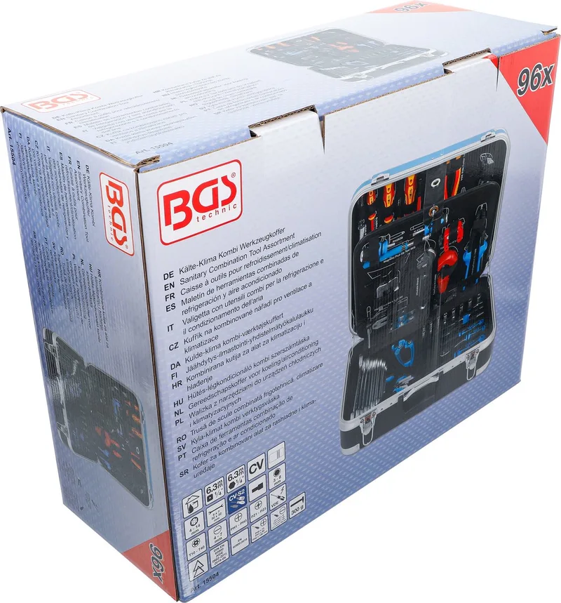 BGS Kälte-/Klima-Werkzeugkoffer 15504, 86-tlg. von BGS technic, Blau – Produktbild