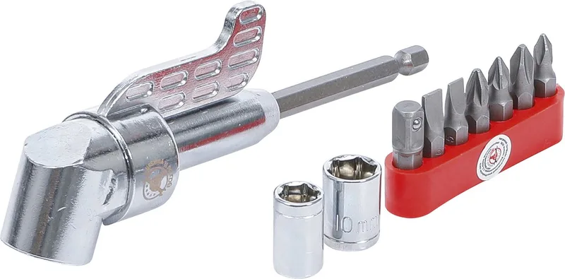 Haakse schroefbit hulpstuk voor boormachines 10 delig by BGS technic – product image