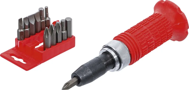 Handslagschroevendraaier-set incl. bits 1/2 von BGS technic, Rot – Produktbild