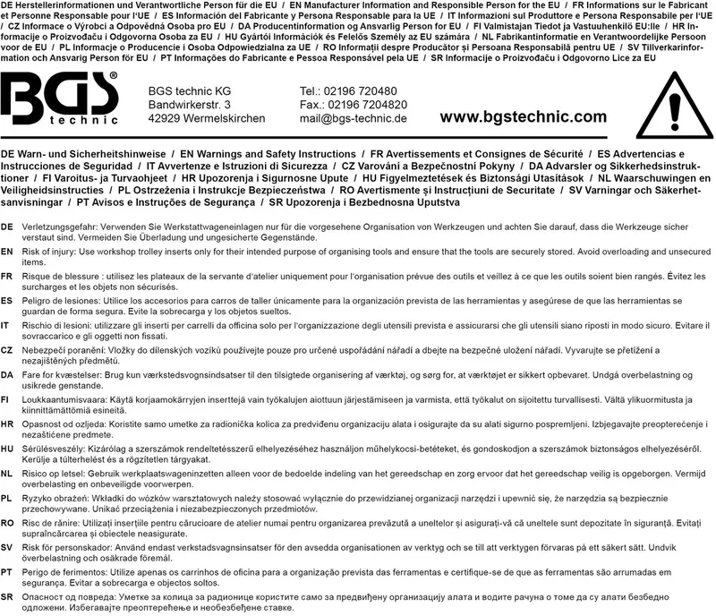 BGS Werkstattwageneinlage 1/3: Locheisen-Satz, Hammer 15 teilig von BGS technic – Produktbild