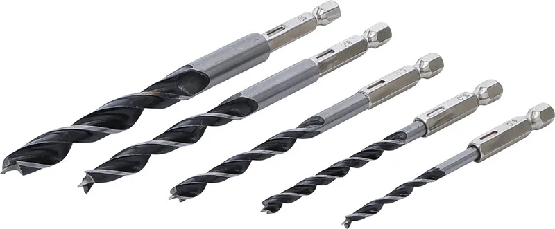 Houtboren set | 4 - 10 mm | Zeskantaandrijving | 5-delig by BGS technic – product image