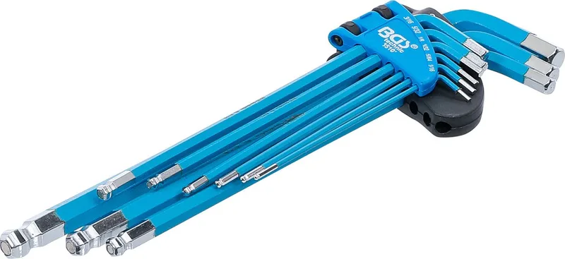 Inbusset – Inbussleutelset – Stiftsleutelset - Extra Lang (engels/ inch/ SAE) - BGS 35101 von BGS technic, Blau – Produktbild