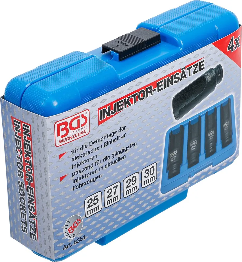 Injector doppenset 4 delig van BGS technic, Blauw – productafbeelding