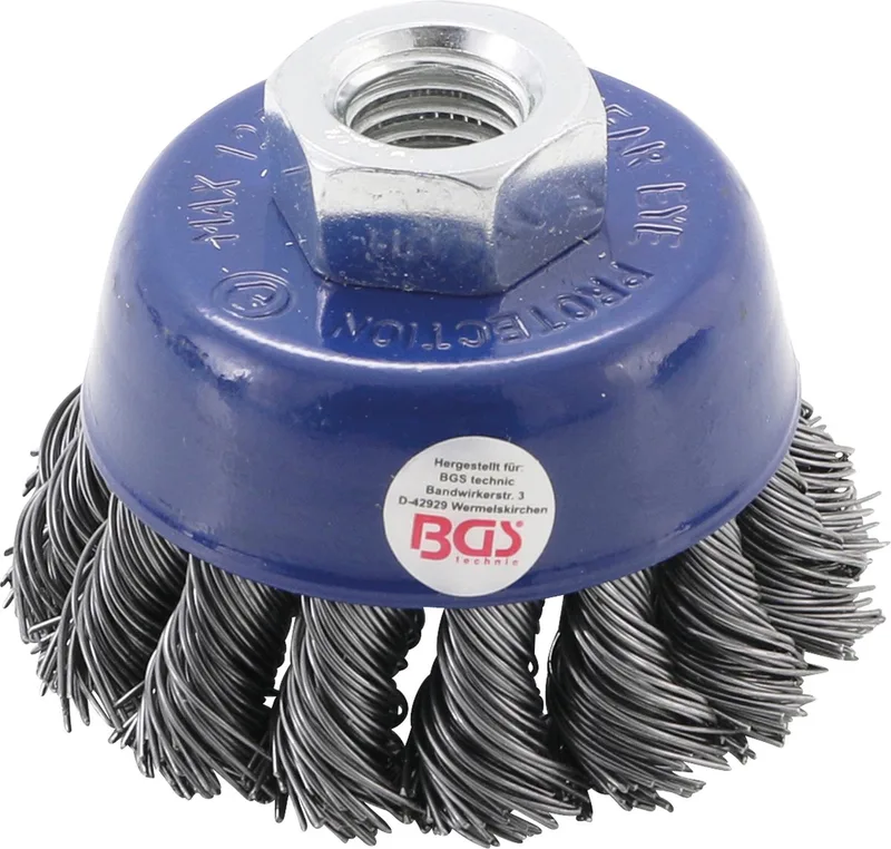 Komborstel - Haakse Slijper - Staalborstel - staaldraad | opname M14x2 | Ø 65 mm BGS3980 von BGS technic – Produktbild