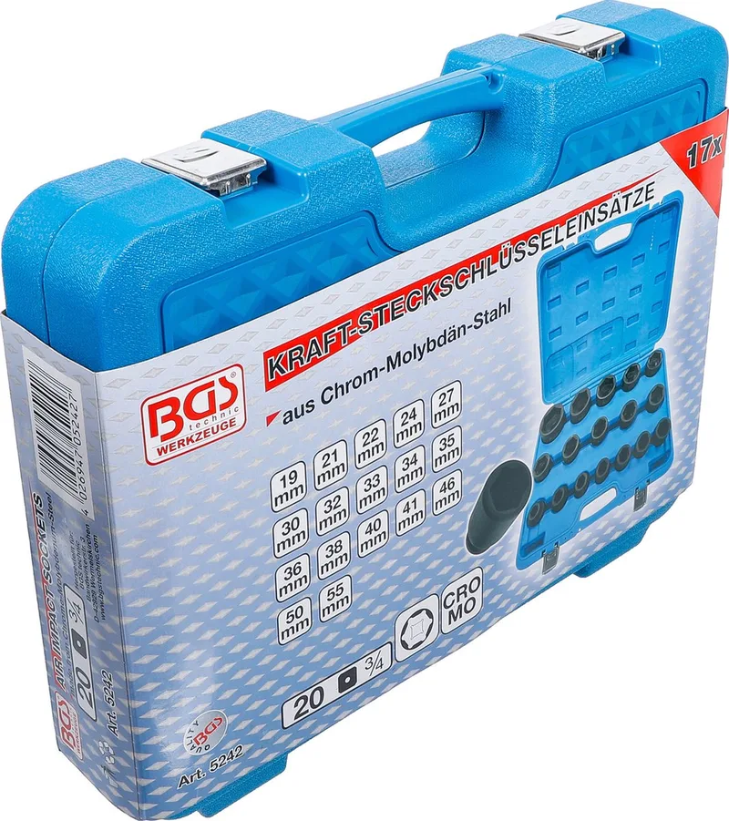 Kracht doppenset 3/4 19 - 55 mm, 17 delig by BGS technic – product image