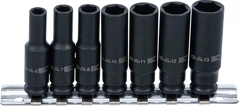 Kracht doppenset zeskant, diep - 1/4 - 6 - 13 mm - 7 delig de BGS technic – image du produit