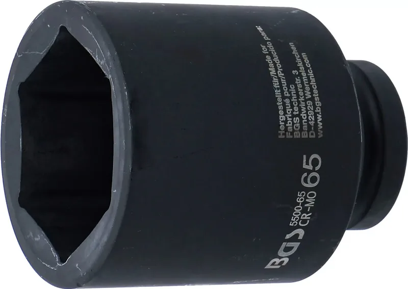 Kracht Dopsleuteldop zeskant, diep - 1 - 65 mm von BGS technic – Produktbild
