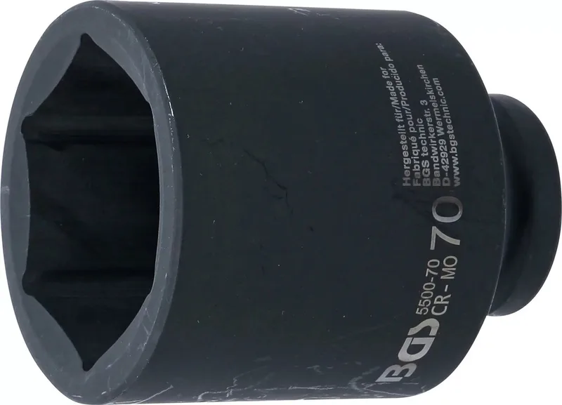 Kracht Dopsleuteldop zeskant, diep - 1 - 70 mm von BGS technic – Produktbild