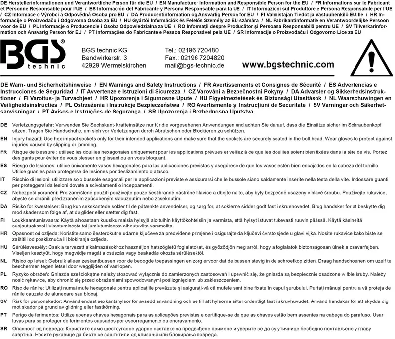 Kracht Dopsleuteldop zeskant, diep - 1 - 75 mm von BGS technic – Produktbild