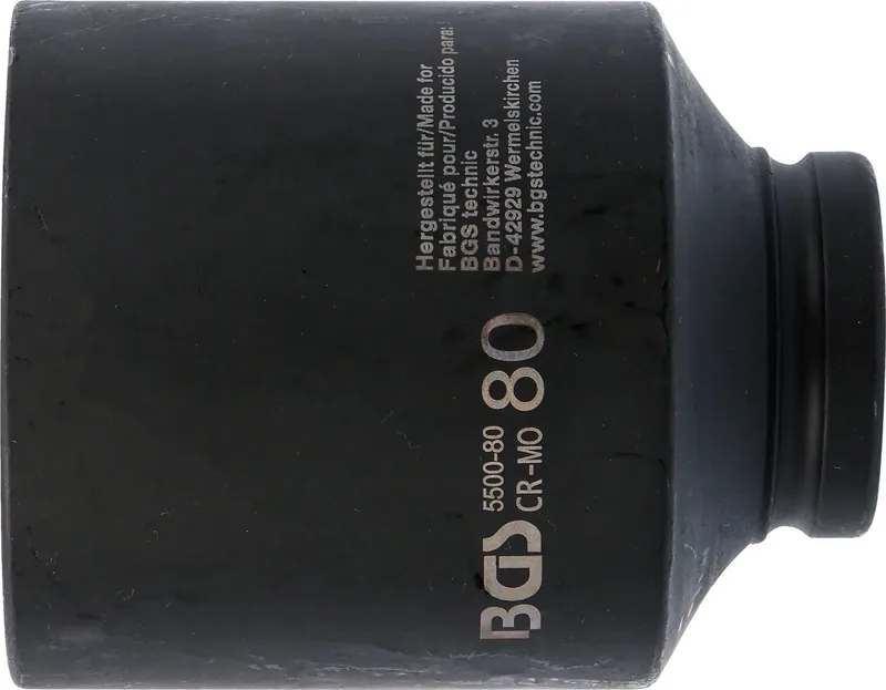 Kracht Dopsleuteldop zeskant, diep - 1 - 80 mm van BGS technic – productafbeelding