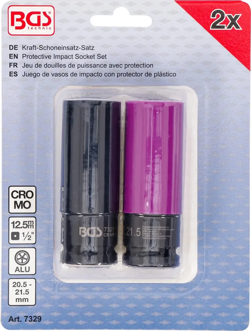 Kracht wielmoer doppenset - 1/2 - 20,5 / 21,5 mm - 2 delig by BGS technic – product image