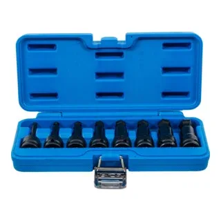 Kraft-Bit-Einsatz-Satz 5488, Länge 75 mm, Antrieb Innenvierkant 12,5 mm (1/2"), Innensechskant mit Kugelkopf 6 - 19 mm, 8-tlg. von BGS technic – Produktbild