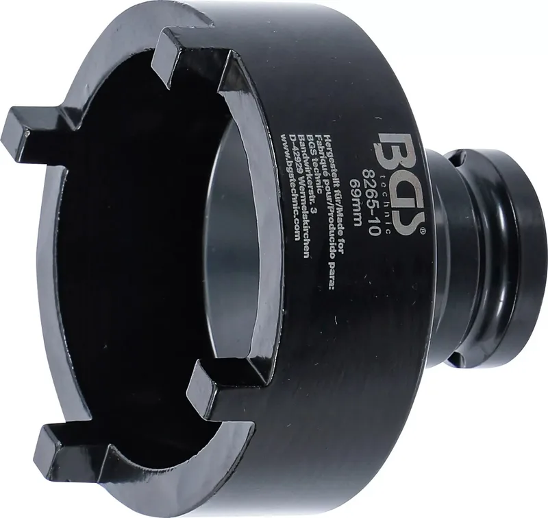 Kroonmoersleutel - buiten - 69 mm - KM8 von BGS technic, Schwarz – Produktbild