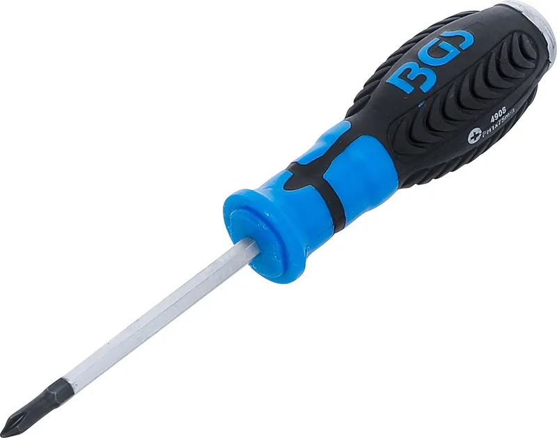 Kruiskopschroevendraaier PH Nr. 1 x 75 mm - 4908 van BGS technic, Blauw – productafbeelding