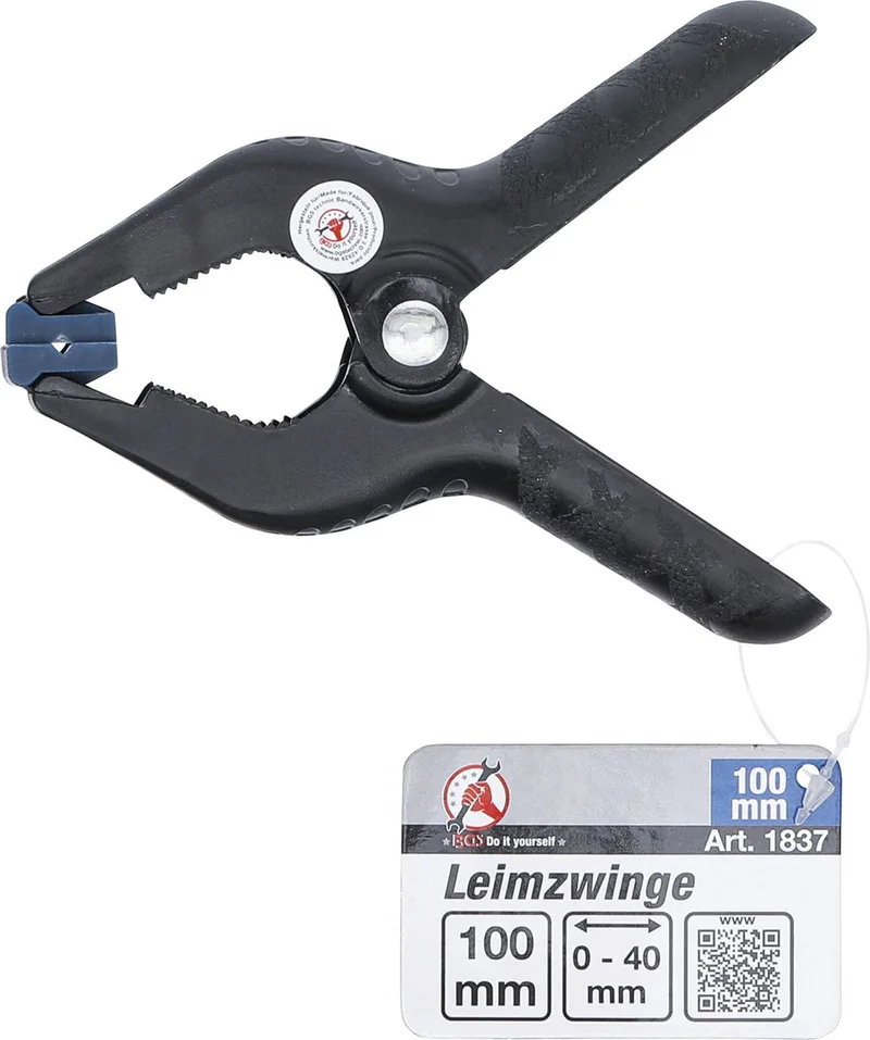 Lijmklem 100 mm by BGS technic, Black – product image