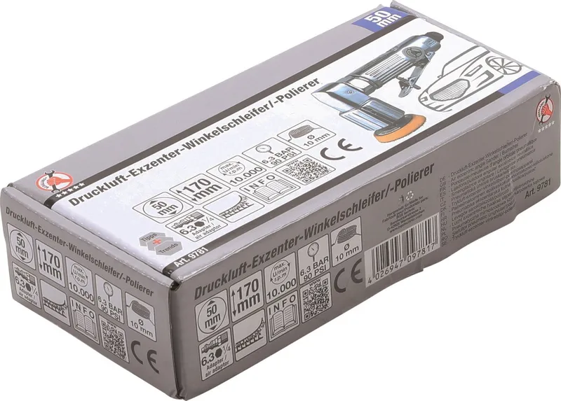 Lucht excentrische haakse schuur / polijstmachine by BGS technic, Grey – product image