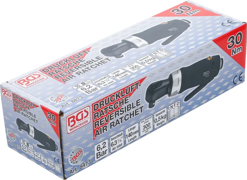 Lucht ratelsleutel 3/8 54 Nm extra kort van BGS technic – productafbeelding