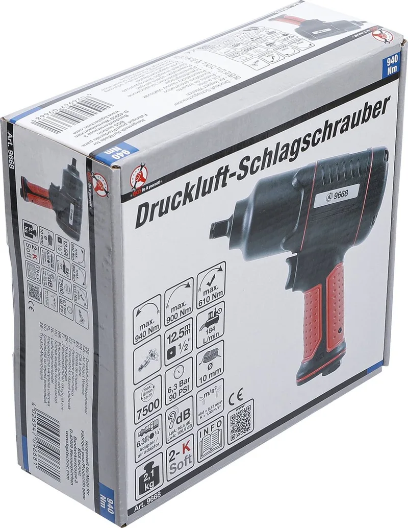 Lucht-slagmoersleutel 1/2 940 Nm by BGS technic – product image