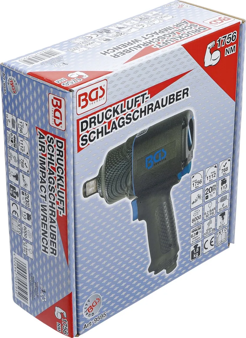 Lucht slagmoersleutel 3/4 1756 Nm de BGS technic – image du produit