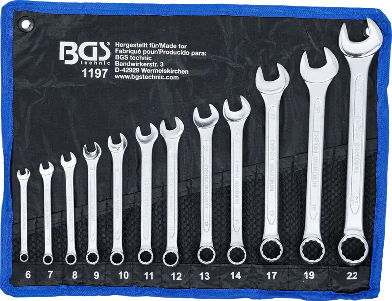 Maul- Ringschlüssel SW 6 - 22 mm Satz 12-tlg. by BGS technic – product image
